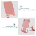 Pink Adjustable Folding Phone Stand: Compact Desktop Holder for Your Phone - Payfisia