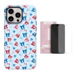 2 IN 1 Bundle Bow Gala iPhone Case + Screen Protector - Payfisia