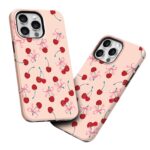 2 IN 1 Bundle Ms. Cherry iPhone Case + Silver Bling Lens Protector - Payfisia