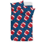 American Football Rugby Ball Print Pattern Duvet Cover Bedding Set - Payfisia