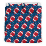 American Football Rugby Ball Print Pattern Duvet Cover Bedding Set - Payfisia