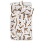 Anatomy Bone Pattern Print Duvet Cover Bedding Set - Payfisia