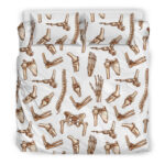 Anatomy Bone Pattern Print Duvet Cover Bedding Set - Payfisia