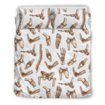 Anatomy Bone Pattern Print Duvet Cover Bedding Set - Payfisia