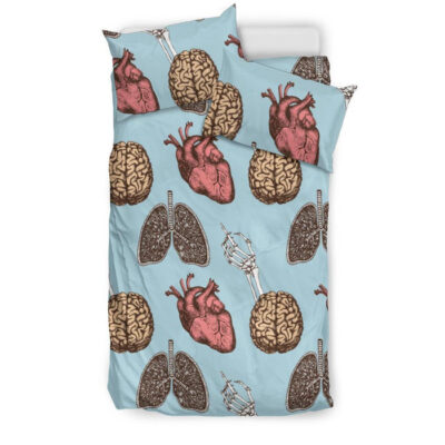 Anatomy Pattern Print Duvet Cover Bedding Set - Payfisia
