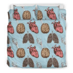 Anatomy Pattern Print Duvet Cover Bedding Set - Payfisia