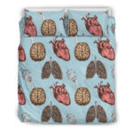Anatomy Pattern Print Duvet Cover Bedding Set - Payfisia