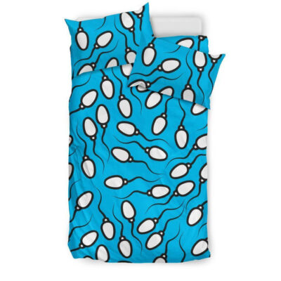 Anatomy Sperm Pattern Print Duvet Cover Bedding Set - Payfisia