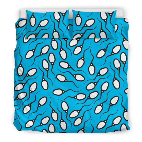 Anatomy Sperm Pattern Print Duvet Cover Bedding Set - Payfisia