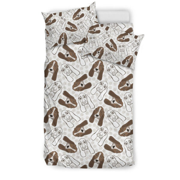 Basset Hound Dog Pattern Print Duvet Cover Bedding Set - Payfisia