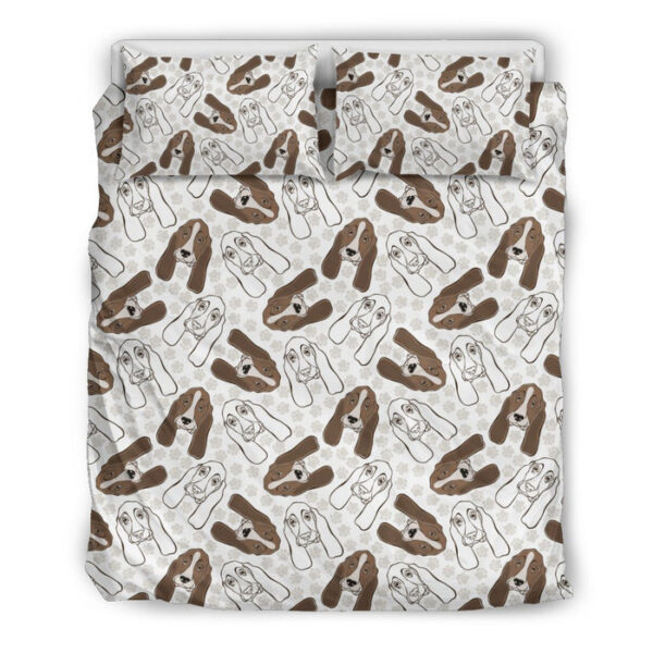 Basset Hound Dog Pattern Print Duvet Cover Bedding Set - Payfisia