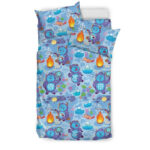 Bigfoot Blue Pattern Print Duvet Cover Bedding Set - Payfisia