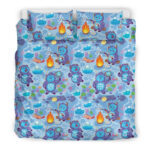 Bigfoot Blue Pattern Print Duvet Cover Bedding Set - Payfisia