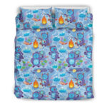 Bigfoot Blue Pattern Print Duvet Cover Bedding Set - Payfisia