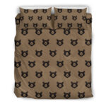 Brown Teddy Bear Pattern Print Duvet Cover Bedding Set - Payfisia