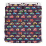 Camper Van Pattern Print Duvet Cover Bedding Set - Payfisia