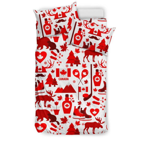 Canada Love Pattern Print Duvet Cover Bedding Set - Payfisia