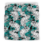 Cartoon Chameleon Pattern Print Duvet Cover Bedding Set - Payfisia