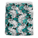 Cartoon Chameleon Pattern Print Duvet Cover Bedding Set - Payfisia