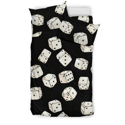 Casino Dice Pattern Print Duvet Cover Bedding Set - Payfisia