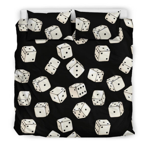 Casino Dice Pattern Print Duvet Cover Bedding Set - Payfisia