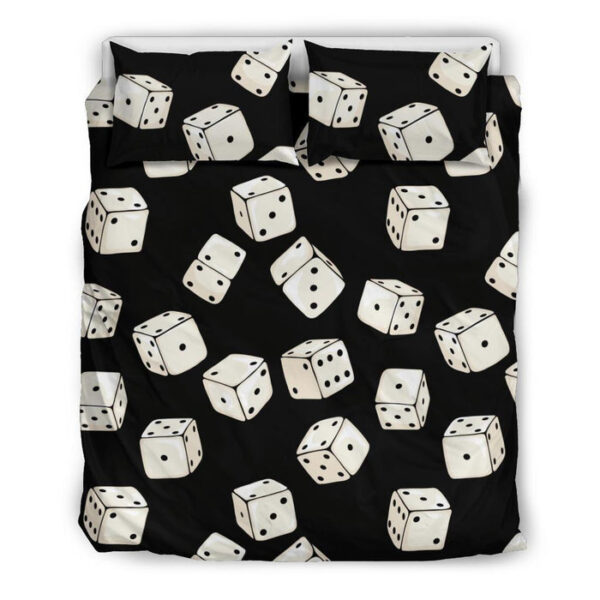 Casino Dice Pattern Print Duvet Cover Bedding Set - Payfisia