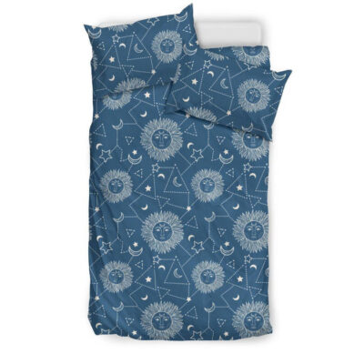 Celestial Print Pattern Duvet Cover Bedding Set - Payfisia
