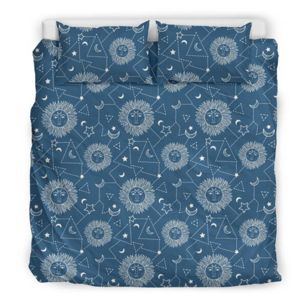 Celestial Print Pattern Duvet Cover Bedding Set - Payfisia
