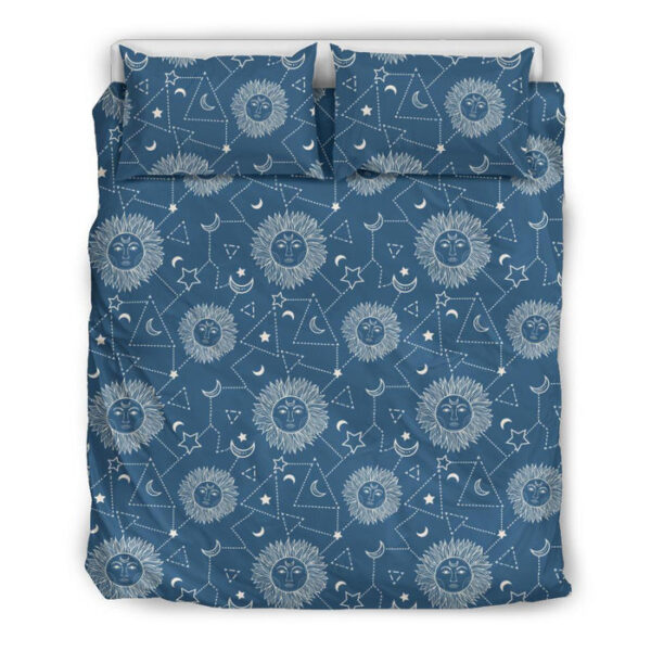 Celestial Print Pattern Duvet Cover Bedding Set - Payfisia