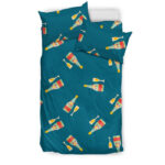 Champagne Print Pattern Duvet Cover Bedding Set - Payfisia