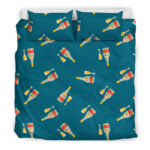 Champagne Print Pattern Duvet Cover Bedding Set - Payfisia