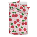Cherry Print Pattern Duvet Cover Bedding Set - Payfisia