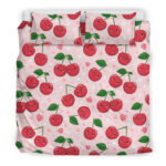 Cherry Print Pattern Duvet Cover Bedding Set - Payfisia