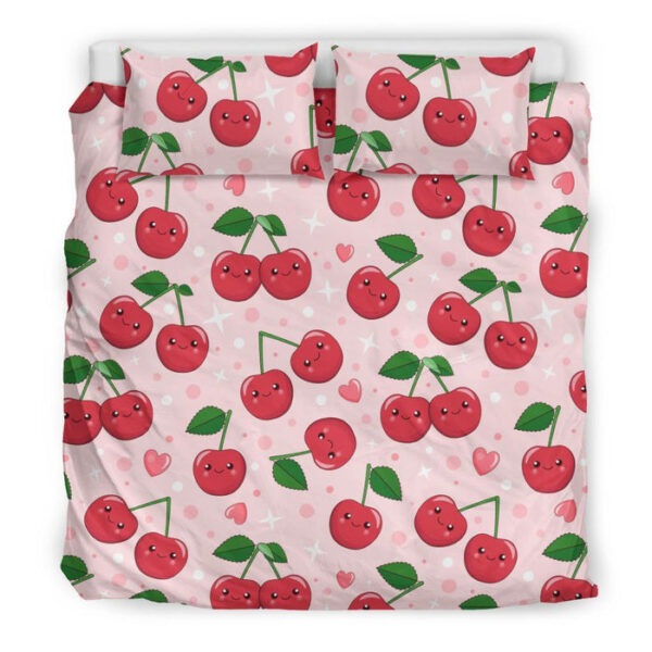 Cherry Print Pattern Duvet Cover Bedding Set - Payfisia