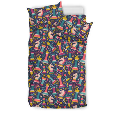 Chess Colorful Pattern Print Duvet Cover Bedding Set - Payfisia