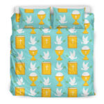 Christian Dove Pattern Print Duvet Cover Bedding Set - Payfisia