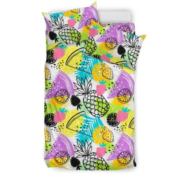 Colorful Drawing Pineapple Bedding Set - Payfisia
