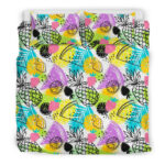 Colorful Drawing Pineapple Bedding Set - Payfisia