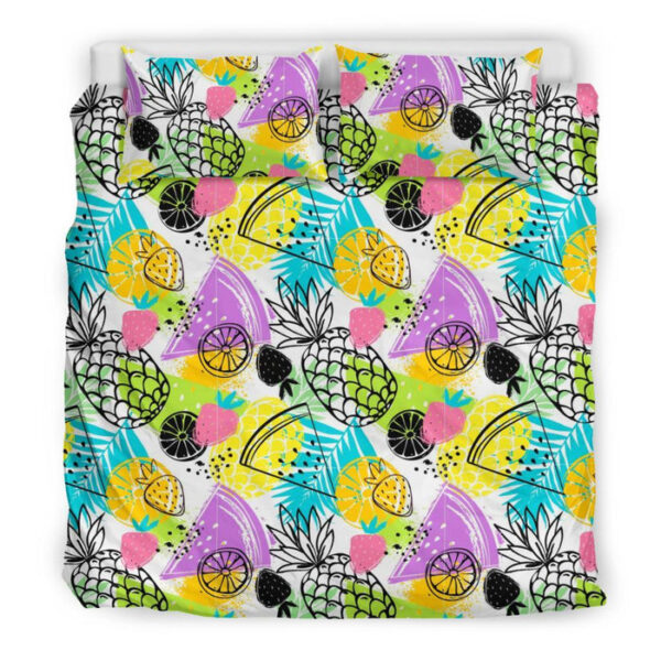 Colorful Drawing Pineapple Bedding Set - Payfisia