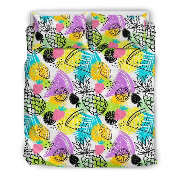 Colorful Drawing Pineapple Bedding Set - Payfisia
