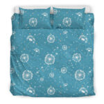 Dandelion Blue Pattern Print Duvet Cover Bedding Set - Payfisia