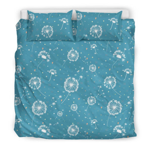 Dandelion Blue Pattern Print Duvet Cover Bedding Set - Payfisia