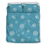 Dandelion Blue Pattern Print Duvet Cover Bedding Set - Payfisia