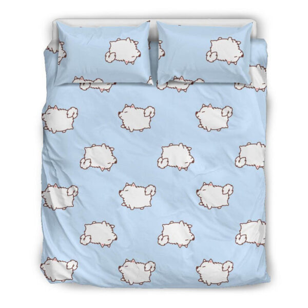 Dog Somoyed Pattern Print Duvet Cover Bedding Set - Payfisia
