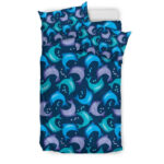 Dolphin Pattern Print Duvet Cover Bedding Set - Payfisia
