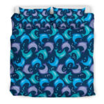 Dolphin Pattern Print Duvet Cover Bedding Set - Payfisia