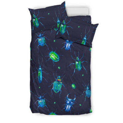 Drawing Bug Pattern Print Duvet Cover Bedding Set - Payfisia