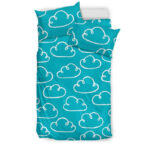 Drawn Cloud Pattern Print Duvet Cover Bedding Set - Payfisia