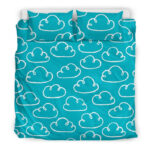 Drawn Cloud Pattern Print Duvet Cover Bedding Set - Payfisia