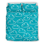 Drawn Cloud Pattern Print Duvet Cover Bedding Set - Payfisia